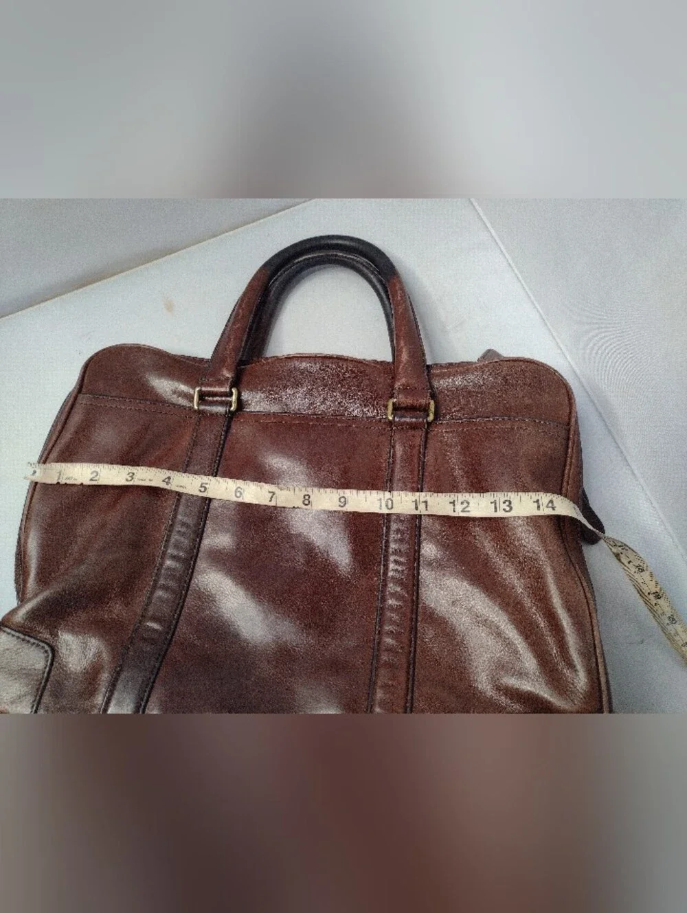 Coach 70777 Bleecker Brown Leather Commuter Briefcase Messenger Laptop Bag